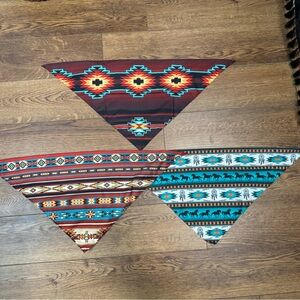 FREE W PURCHASE Advocator Dog Bandanas, One Size, Multi-Colored Pattern, Western